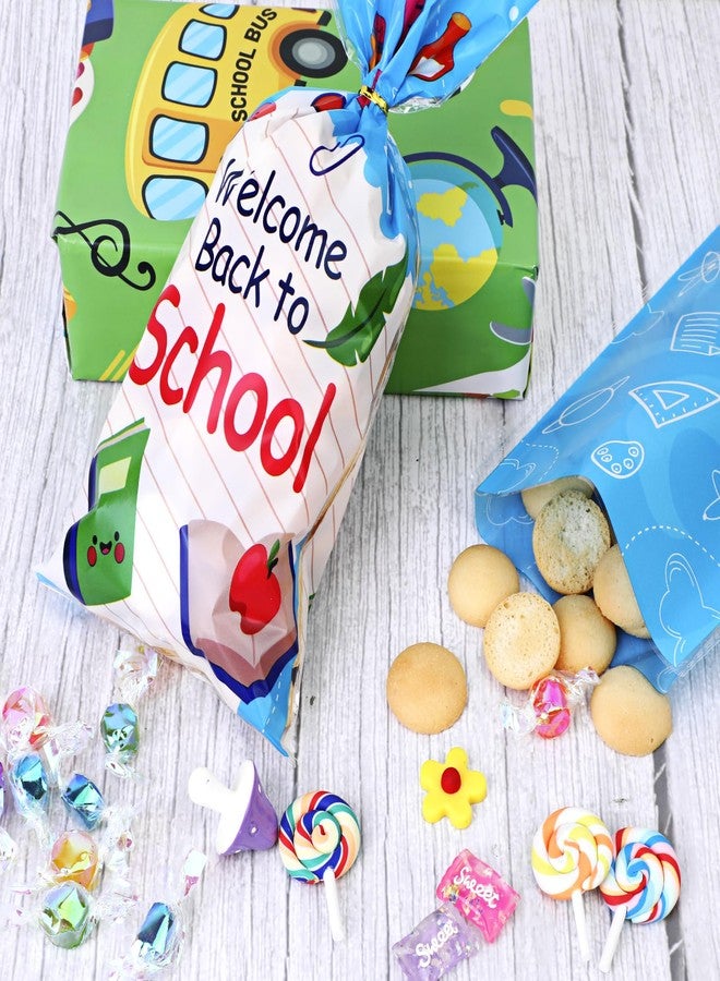 هواف أكياس سيلوفان من HOWAF، ١٠٠ قطعة، أكياس حلوى "يوم دراسي سعيد" مع أربطة لولبية، مثالية لتوزيعات حفلات العودة إلى المدرسة، أكياس هدايا ترحيبية بالعودة إلى المدرسة، أكياس شفافة للعودة إلى المدرسة - Image 4